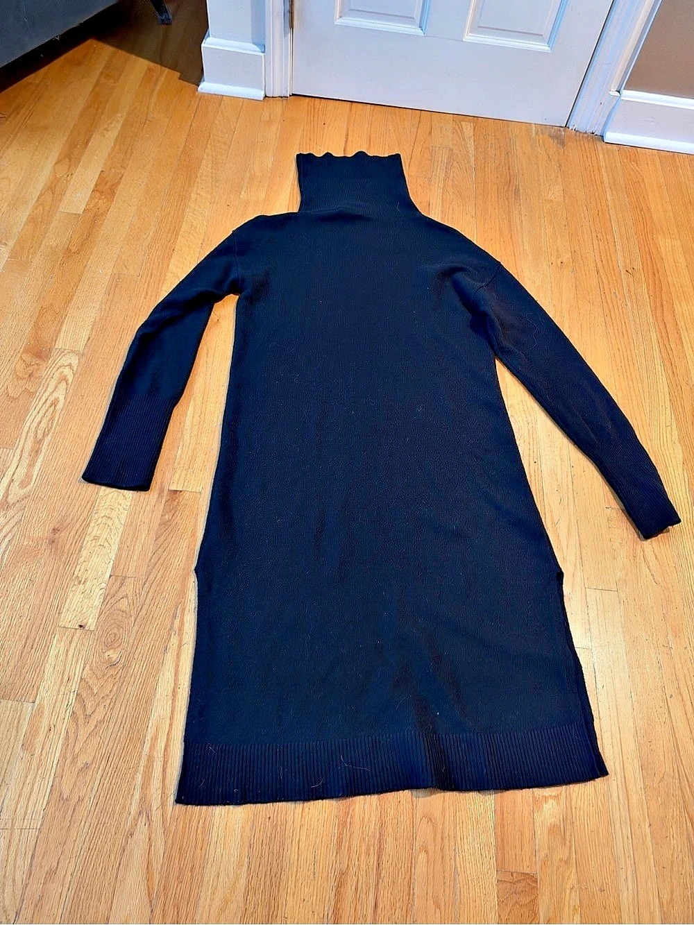 Paige Turtleneck Midi Sweater Dress Black